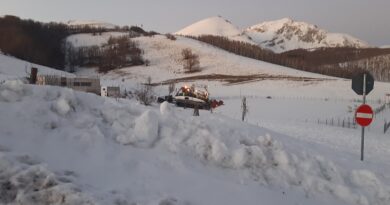 Terminillo, le piste da fondo aperte grazie ad un battitore fornito alla Provincia da ASM