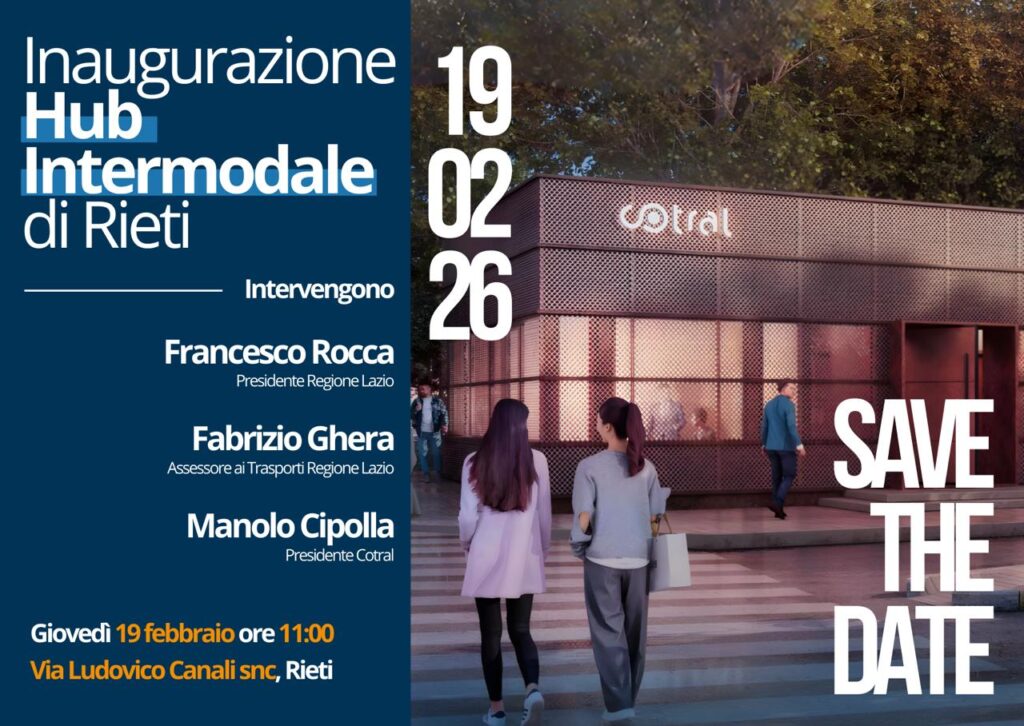 Giovedì l’inaugurazione del nuovo hub cotral