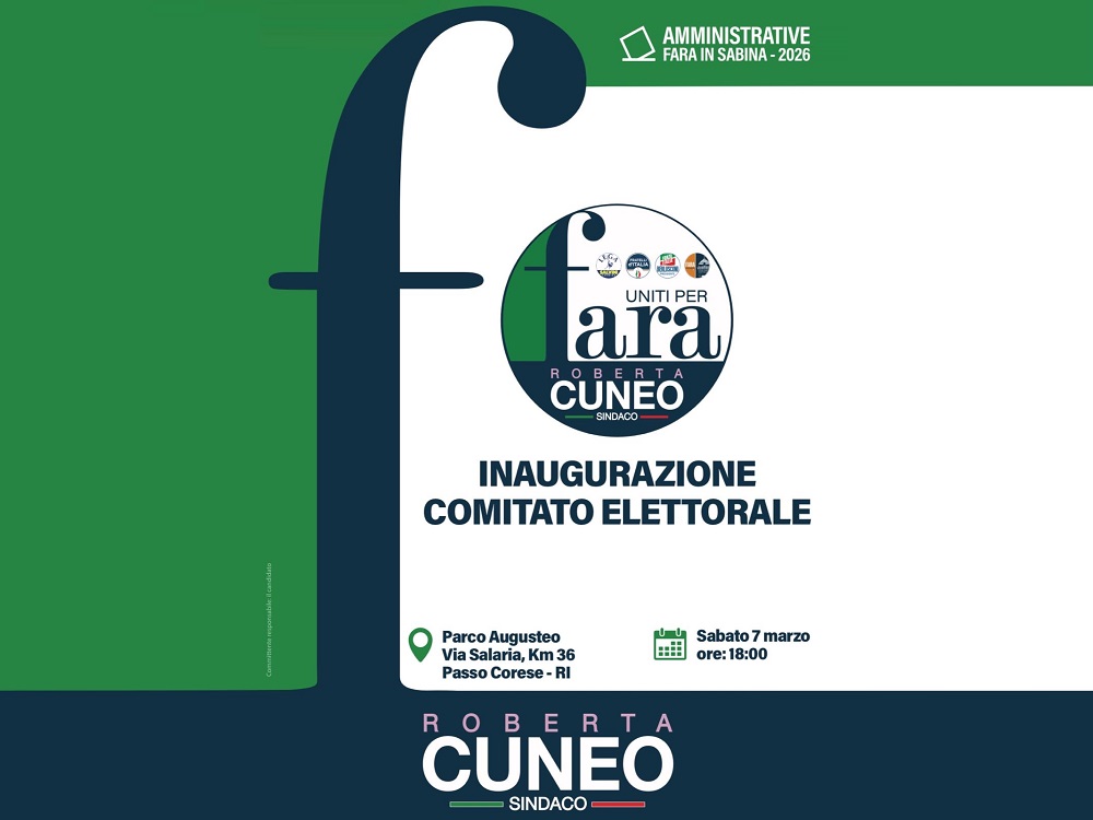 Passo Corese: oggi l’inaugurazione del comitato elettorale di “Uniti per Fara”