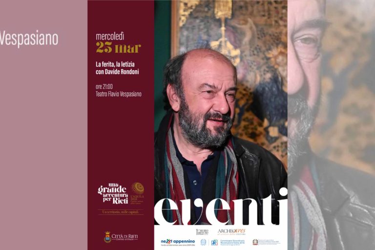 Dantedì, al Teatro Vespasiano la lectio magistralis di Davide Rondoni su San Francesco