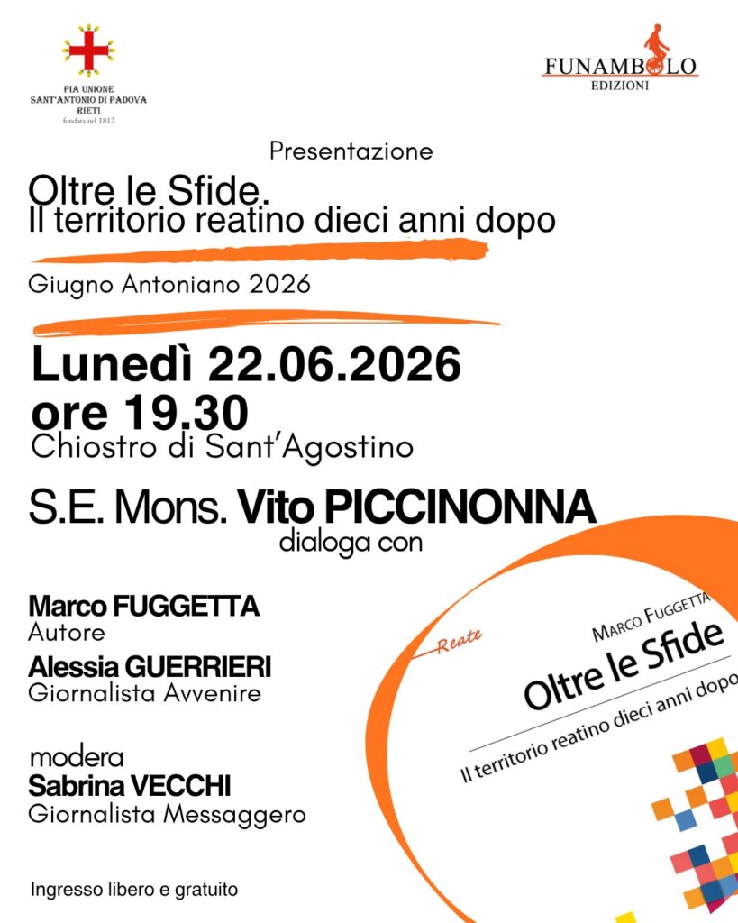“Oltre le Sfide”: a Rieti il quarto incontro sul futuro del territorio con il Vescovo Piccinonna
