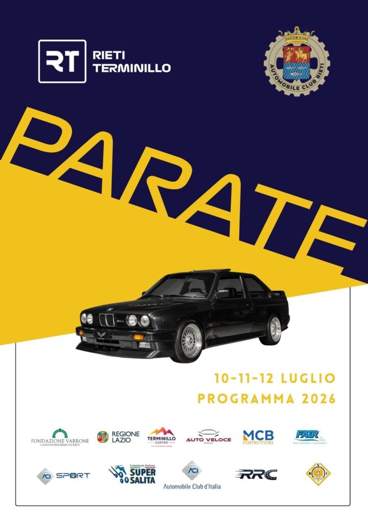 Rieti Terminillo Parate 2026, tre giorni di motori, spettacoli e gusto: ecco il programma completo