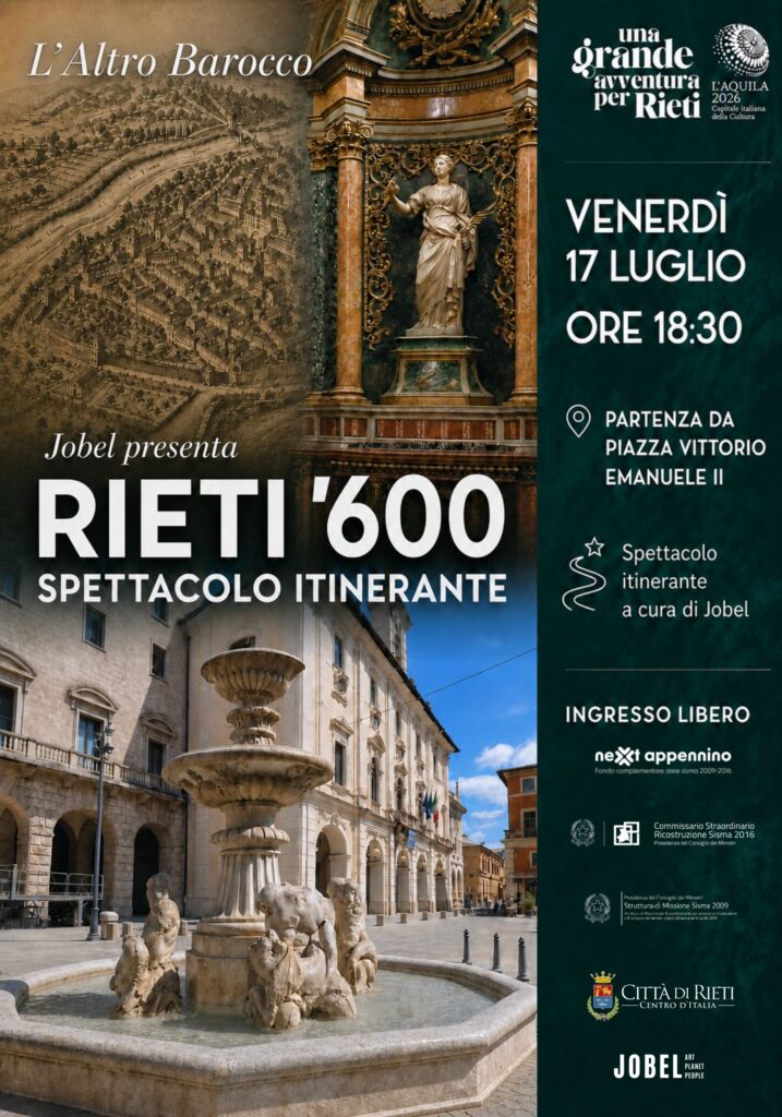 “Rieti 600”, il Seicento rivive nel centro storico: teatro itinerante tra storia, danza e narrazione