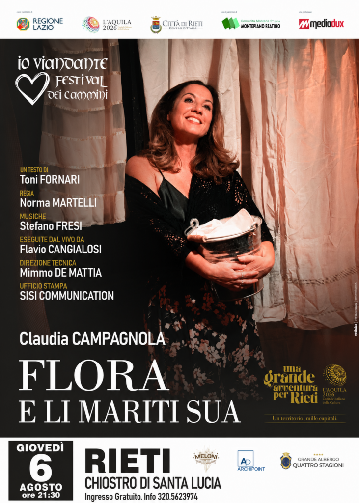 “Flora e li mariti sua” arriva a Rieti: il 6 agosto il capolavoro di Amado rivive in chiave romana