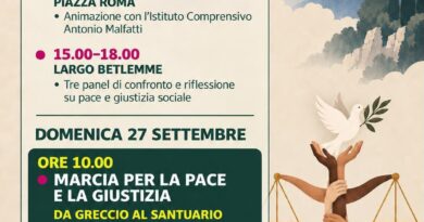 Greccio, due giornate per la pace e contro le mafie: domenica la marcia al Santuario
