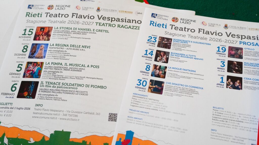 Teatro Flavio Vespasiano, a settembre riapre la campagna abbonamenti per la stagione 2026-2027